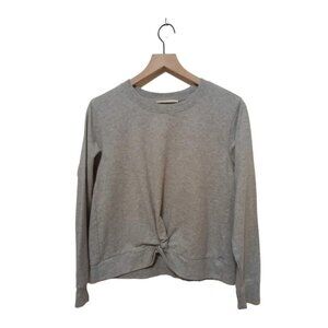 Michael Kors Gray Casual Twist Front Crew Neck Sweatshirt Sz M